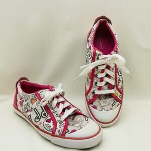 Coach Women's Barrett Poppy Multicolor Sneakers - Size 7.5